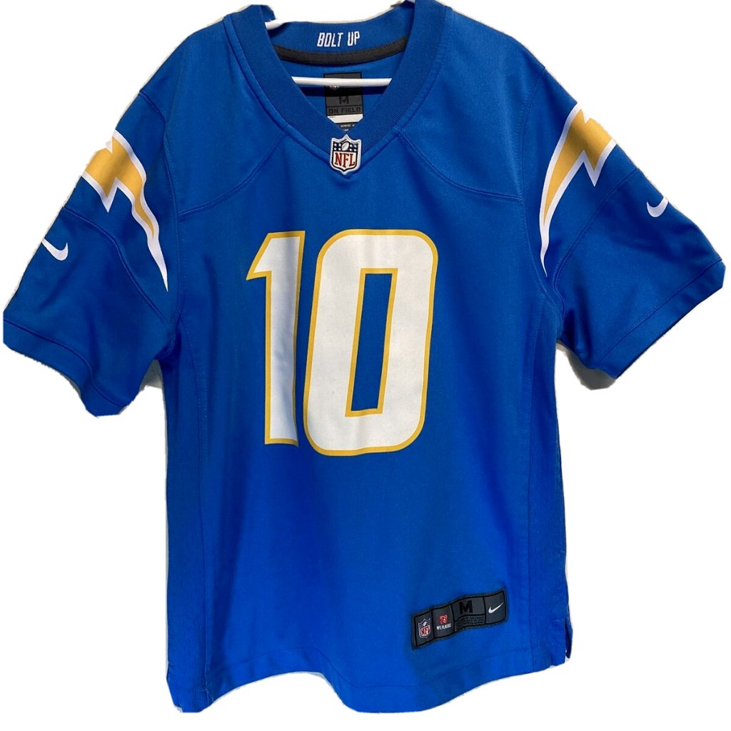 Nfl On Field Justin Herbert #10 Los Angeles Chargers Blue Jersey Youth M 10-12